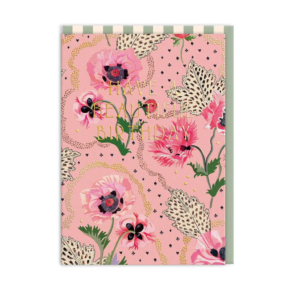 Cath Kidston Birthday Beautiful Poppies Card