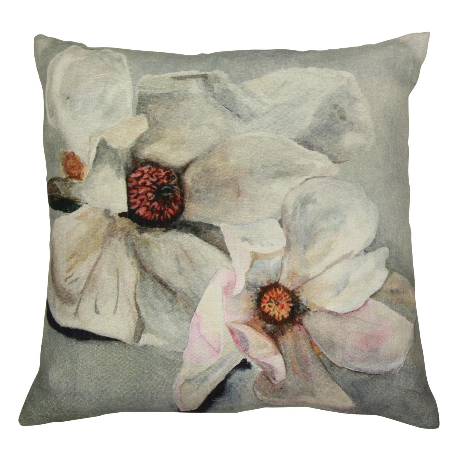 French Country Magnolia Light Blue Cushion Cover