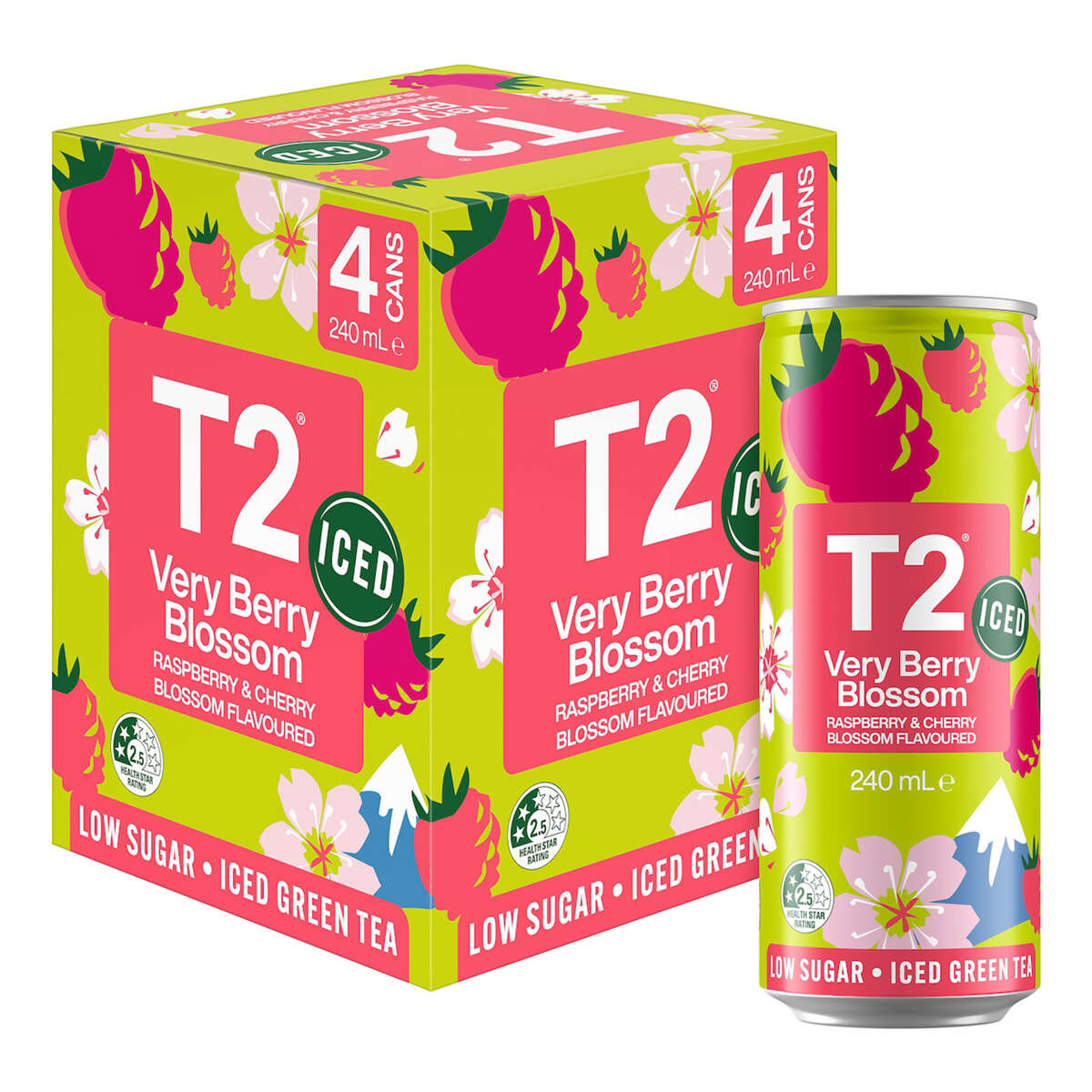 T2 Very Berry Blossom Iced Tea 4 x 240ml