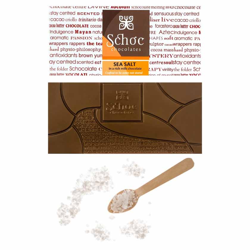 Schoc Chocolate Sea Salt Milk Chocolate 33% Bar 80g