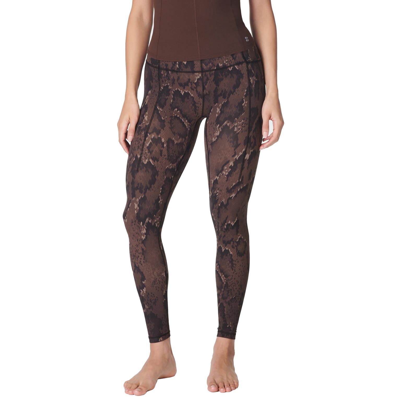 Sweaty Betty Super Soft Yoga Leggings Brown Python Print