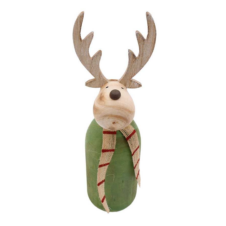 Flower Systems Green Wooden Reindeer Large