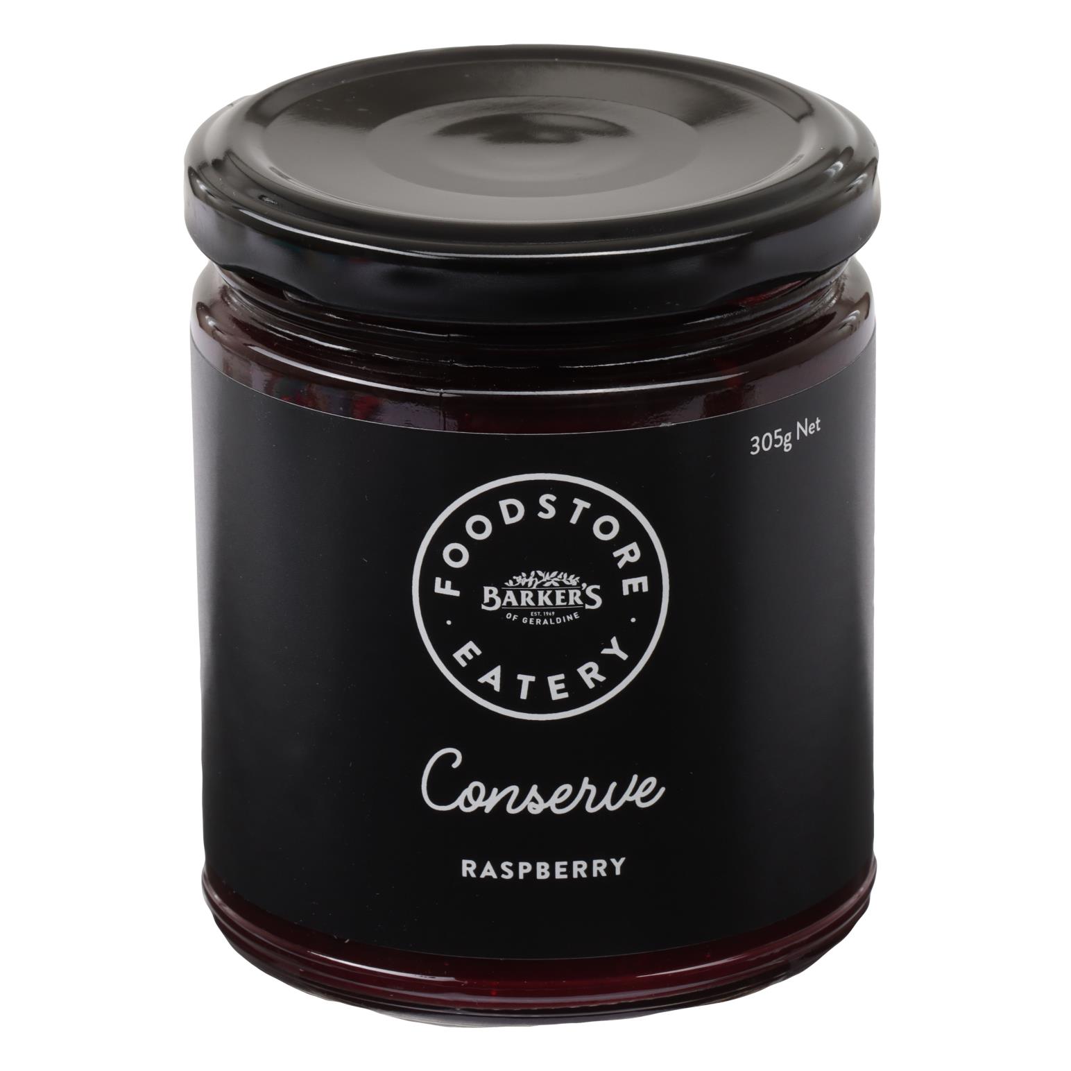 Barkers Foodstore Eatery Raspberry Conserve 305g