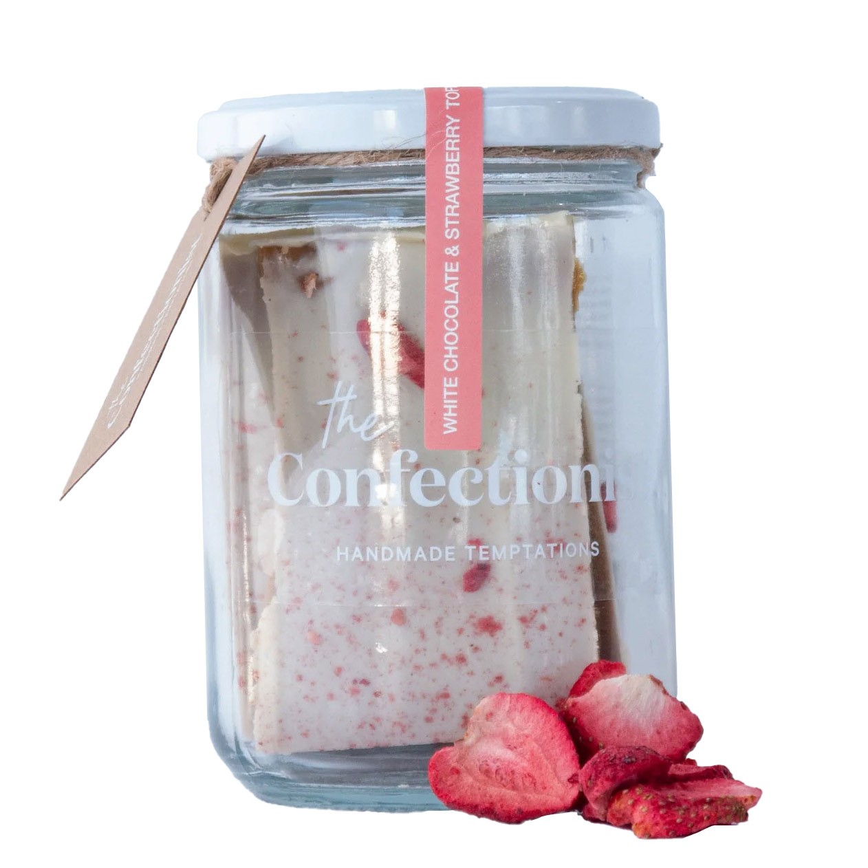 The Confectionist White Chocolate & Strawberry Toffee Jar 200g