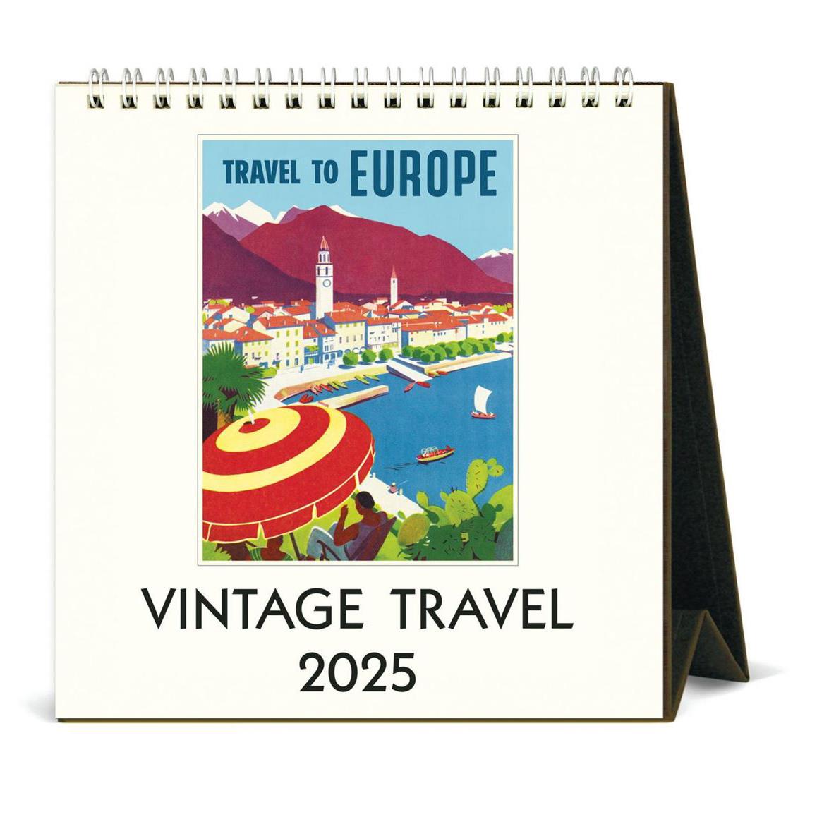 Cavallini Vintage Travel 2025 Desk Calendar