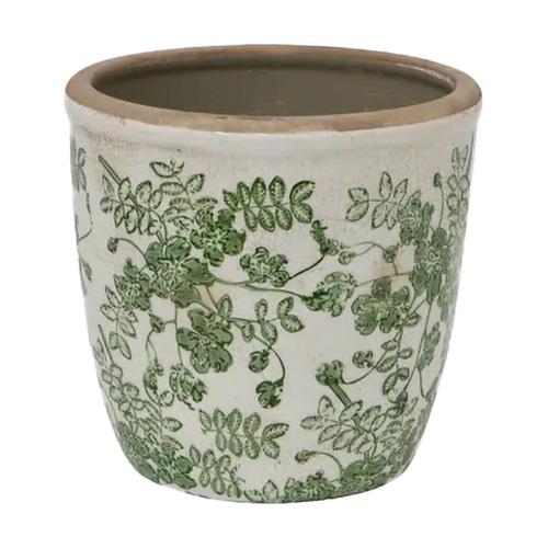 French Country Botanical Herb Pot Large