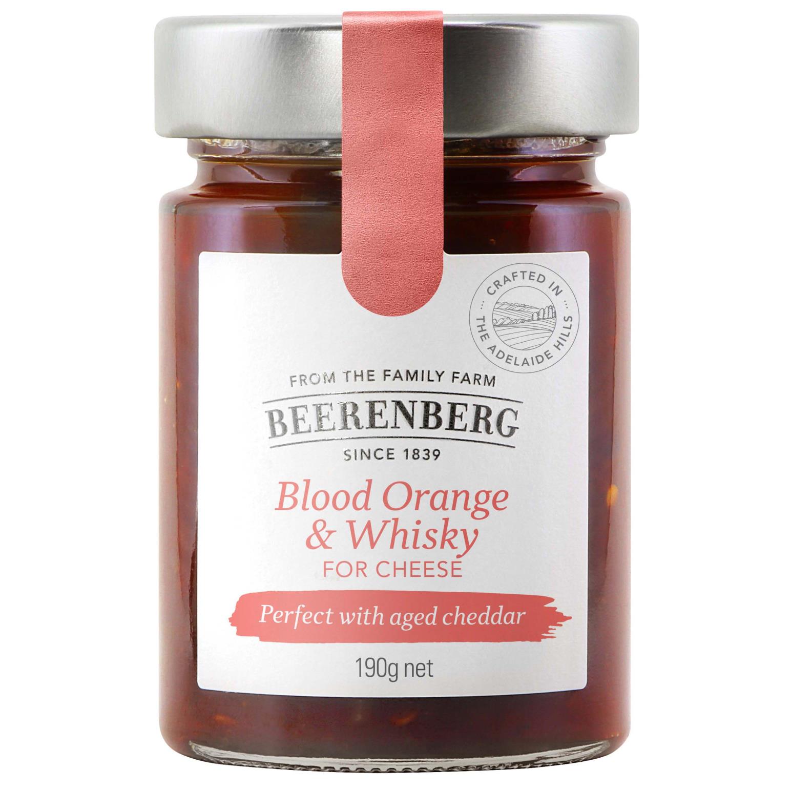 Beerenberg Blood Orange & Whiskey For Cheese 190g