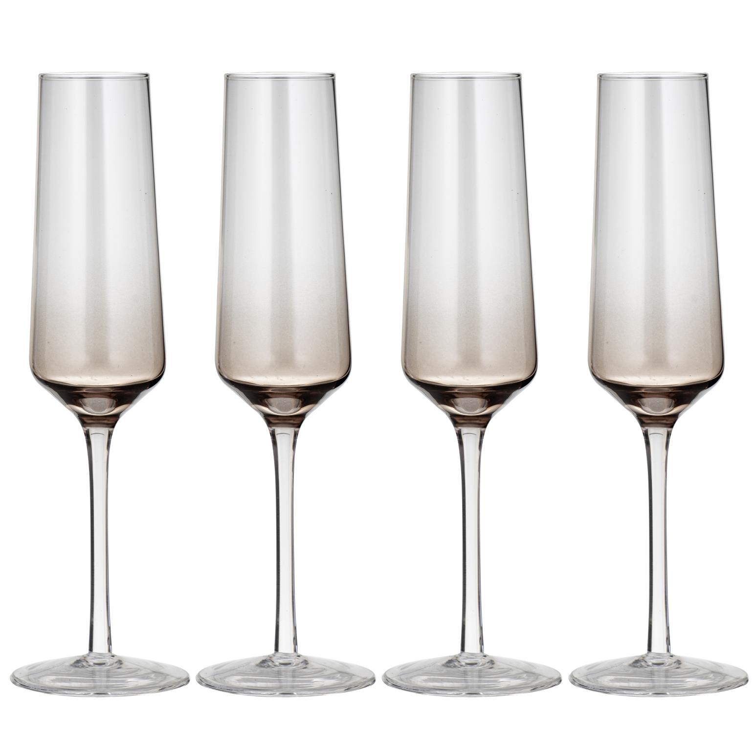 Ladelle Prism Noir Set Of 4 Champagne Glass