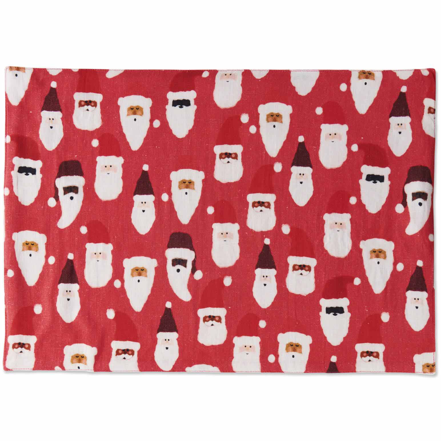 Kip&Co Hohoho Red Linen 4P Placemat Set