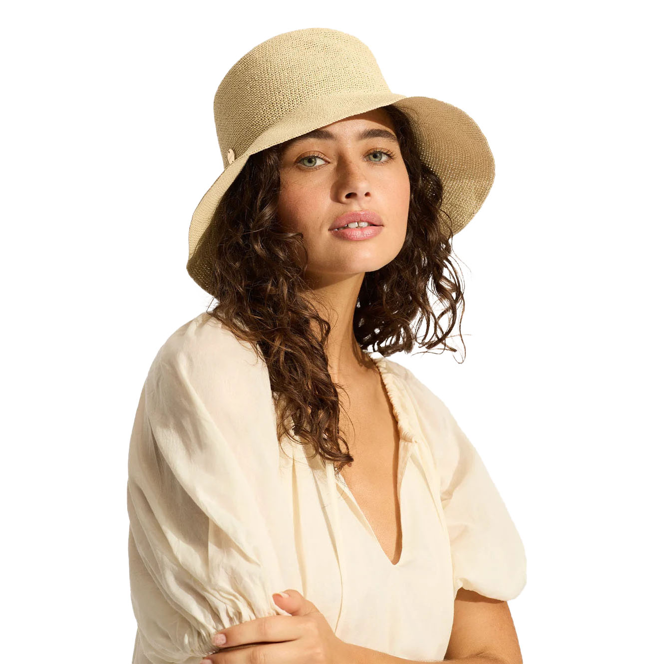 Seafolly Packable Raffia Bucket Hat