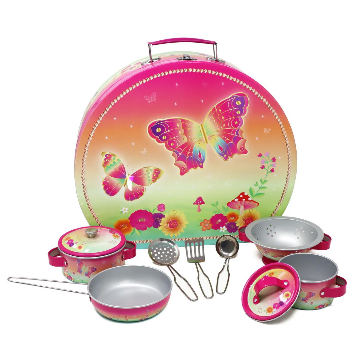 Pink Poppy Rainbow Butterfly Cooking Set in Carry Case