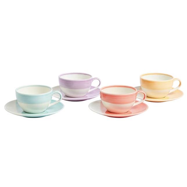 Royal Doulton 1815 Brights Cappuccino Cup & Saucer Set Of 4