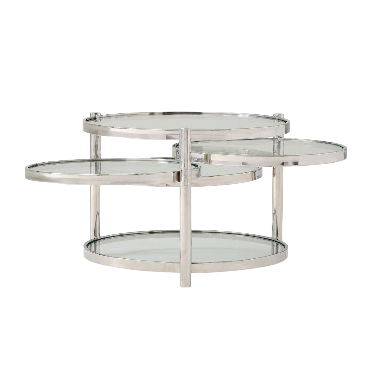 West Elm Ven Glass Swivel Coffee Table