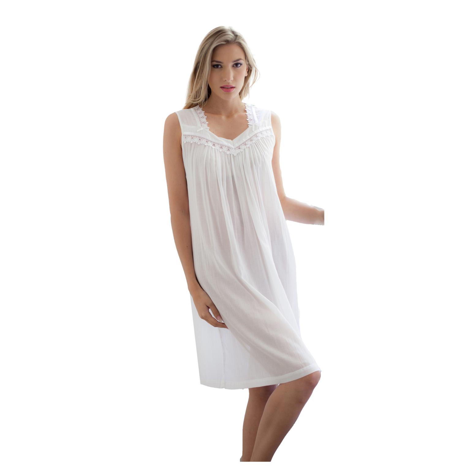 Cottonreal Cotton Voile Sleeveless N/Dress