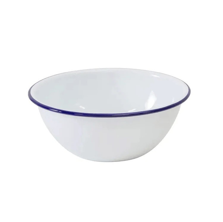 Falcon Enamelware Blue Rim Noodle Bowl 16cm