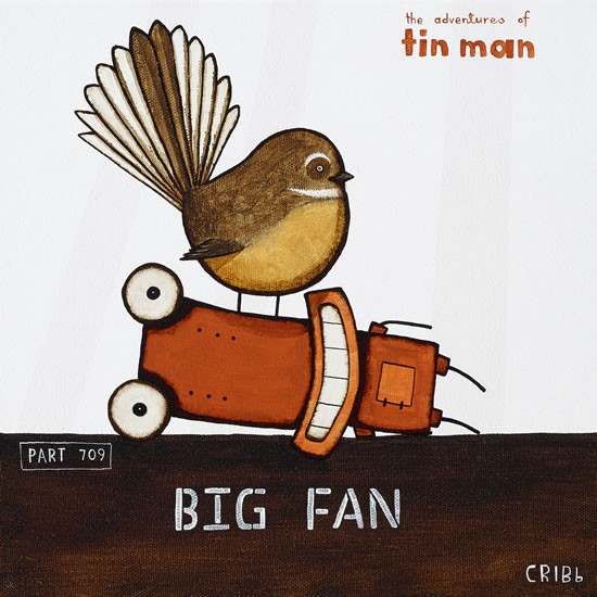 Tin Man Big Fan Box Frame Black 30x30cm