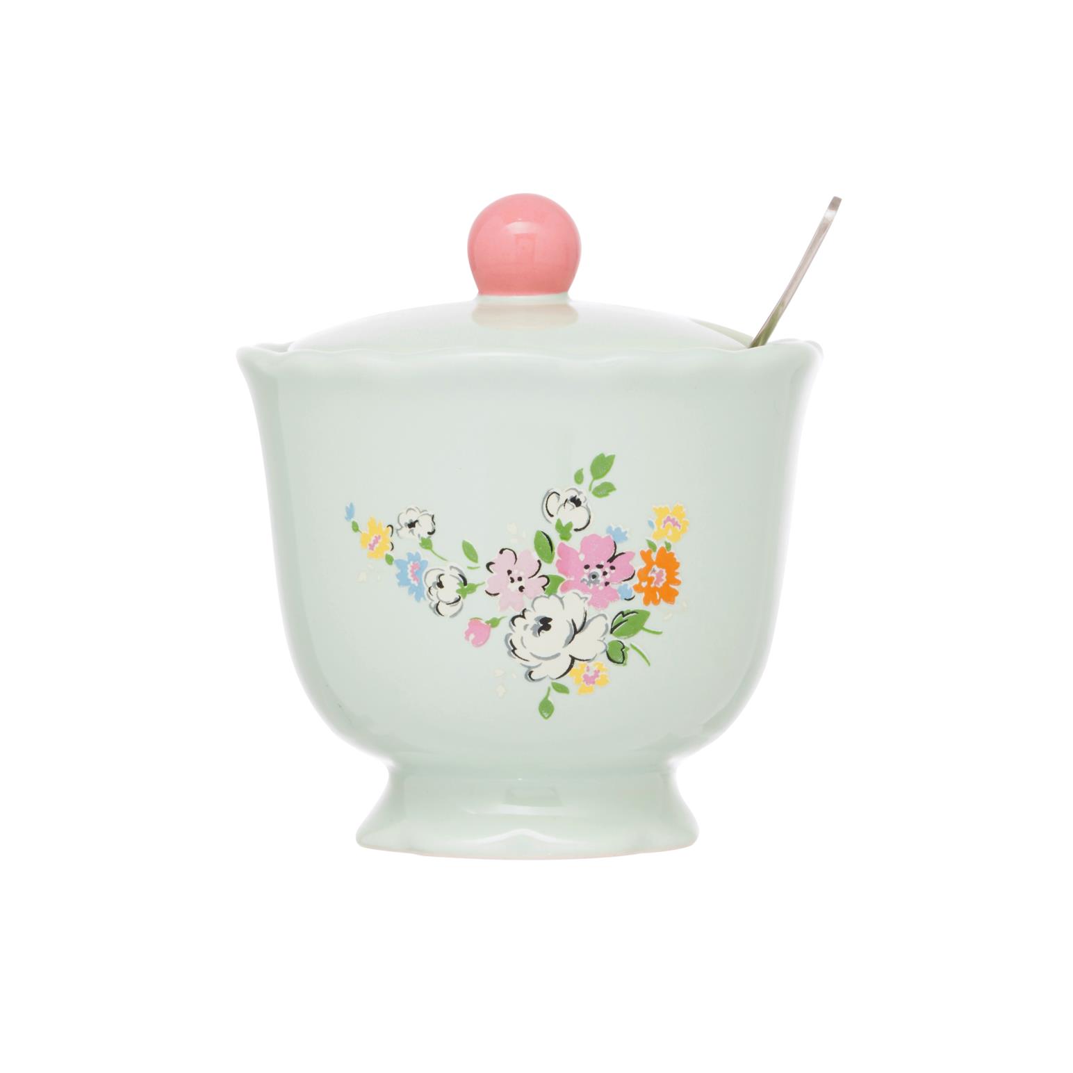 Cath Kidston Feels Like Home Sugar Bowl & Spoon Set