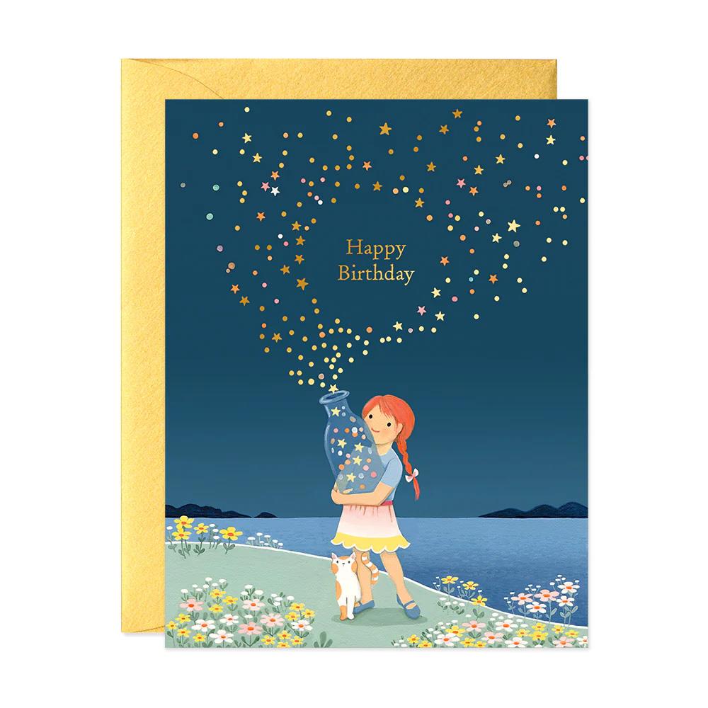 Joo Joo Star Bottle Birthday Foil Card