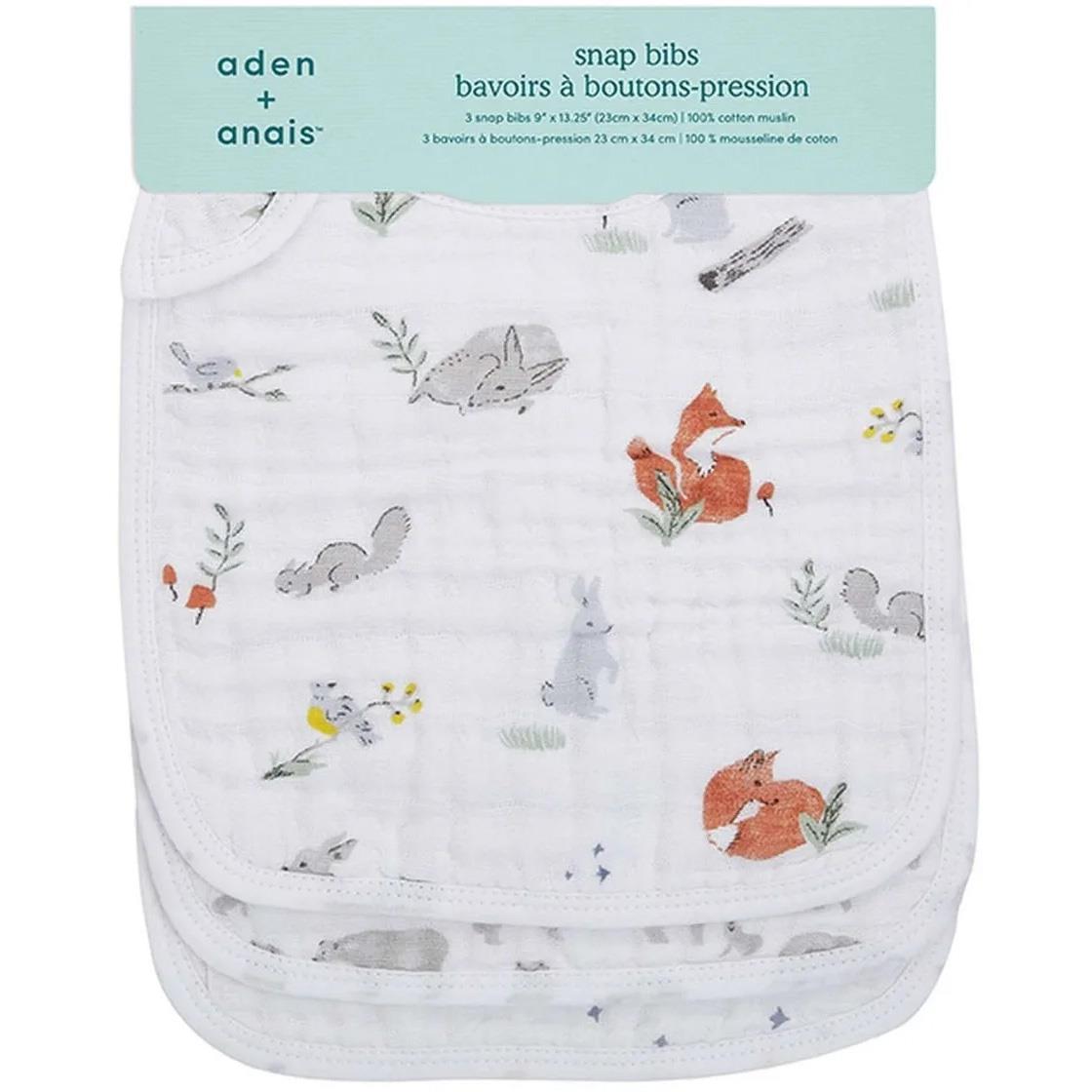 Aden + Anais Naturally 3-Pack Snap Bibs