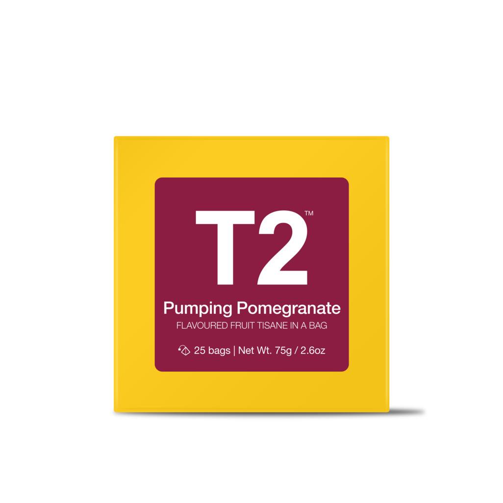 T2 Pumping Pomegranate Tea Bag Cube 25 Pack