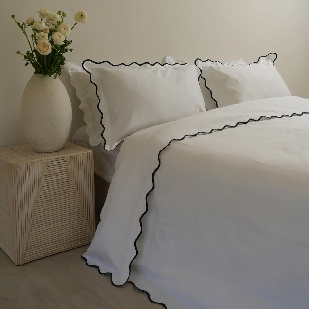 Home Lab Celine Scallop Edge Duvet Set