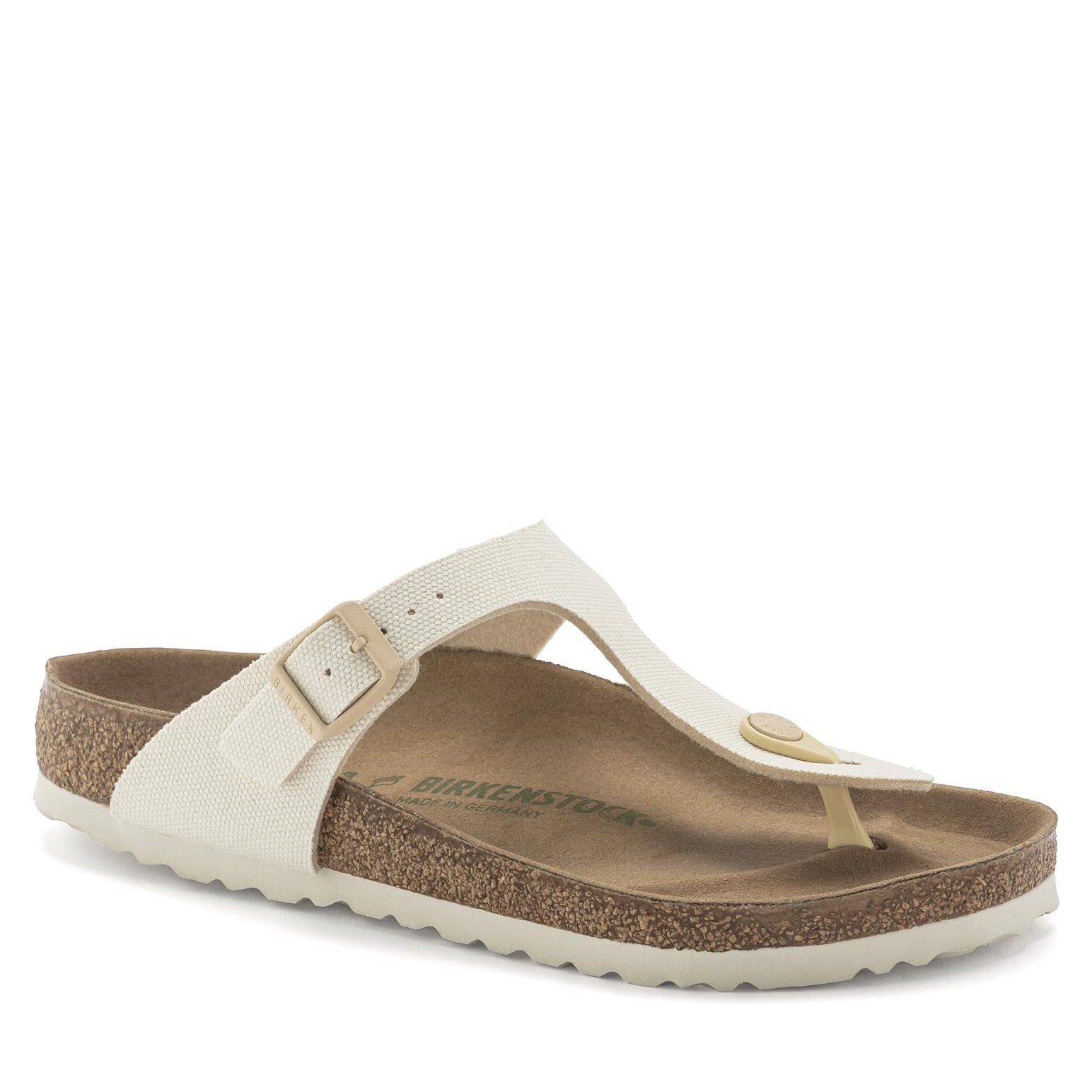 Birkenstock Gizeh Canvas Vegan Eggshell Regular Width Sandal