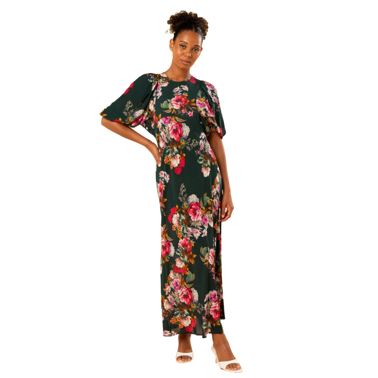 KACHEL Carolina Puff Sleeve Maxi Dress