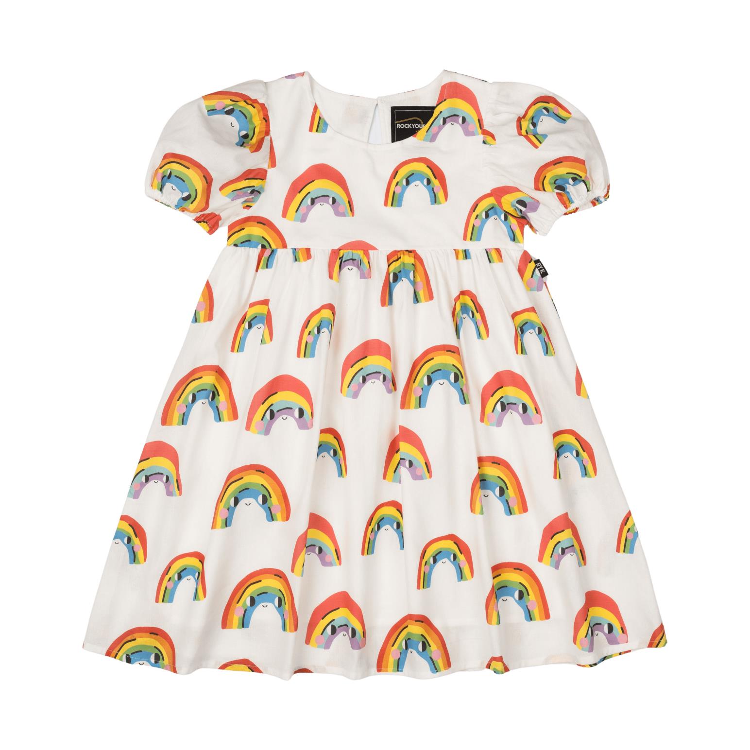 Rock Your Baby Over The Rainbow Puff Sleeve Dress