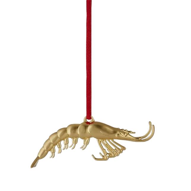 Waterford Metal Ornament Shrimp Golden