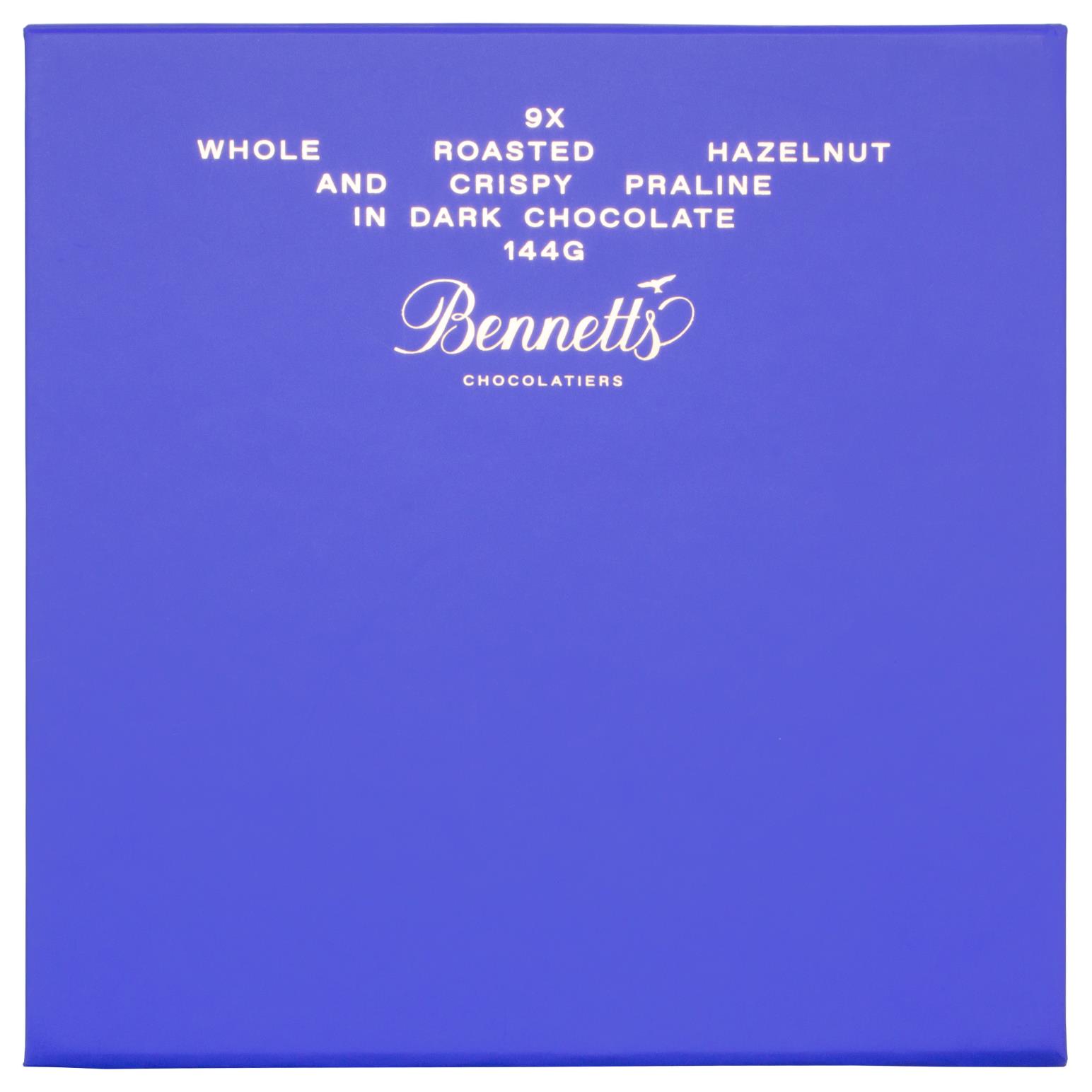 Bennetts of Mangawhai Giftbox 9pc Dark Roasted Hazelnut Praline 144g