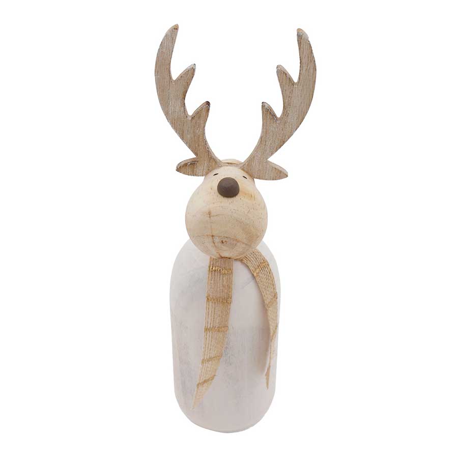 Flower Systems White Wooden Reindeer Large