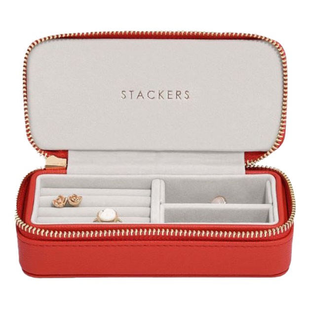 Stackers Travel Jewellery Box Medium Red