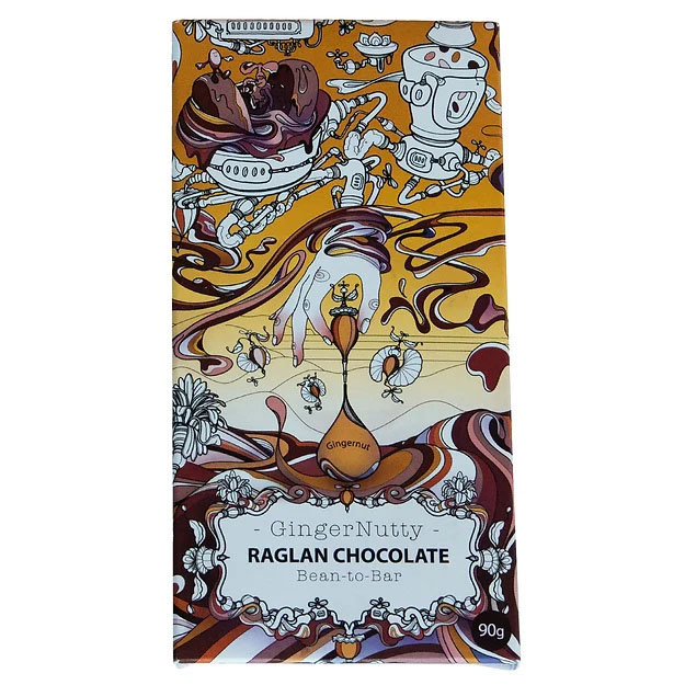 Raglan Chocolate GingerNutty Milk Chocolate Bar 90g