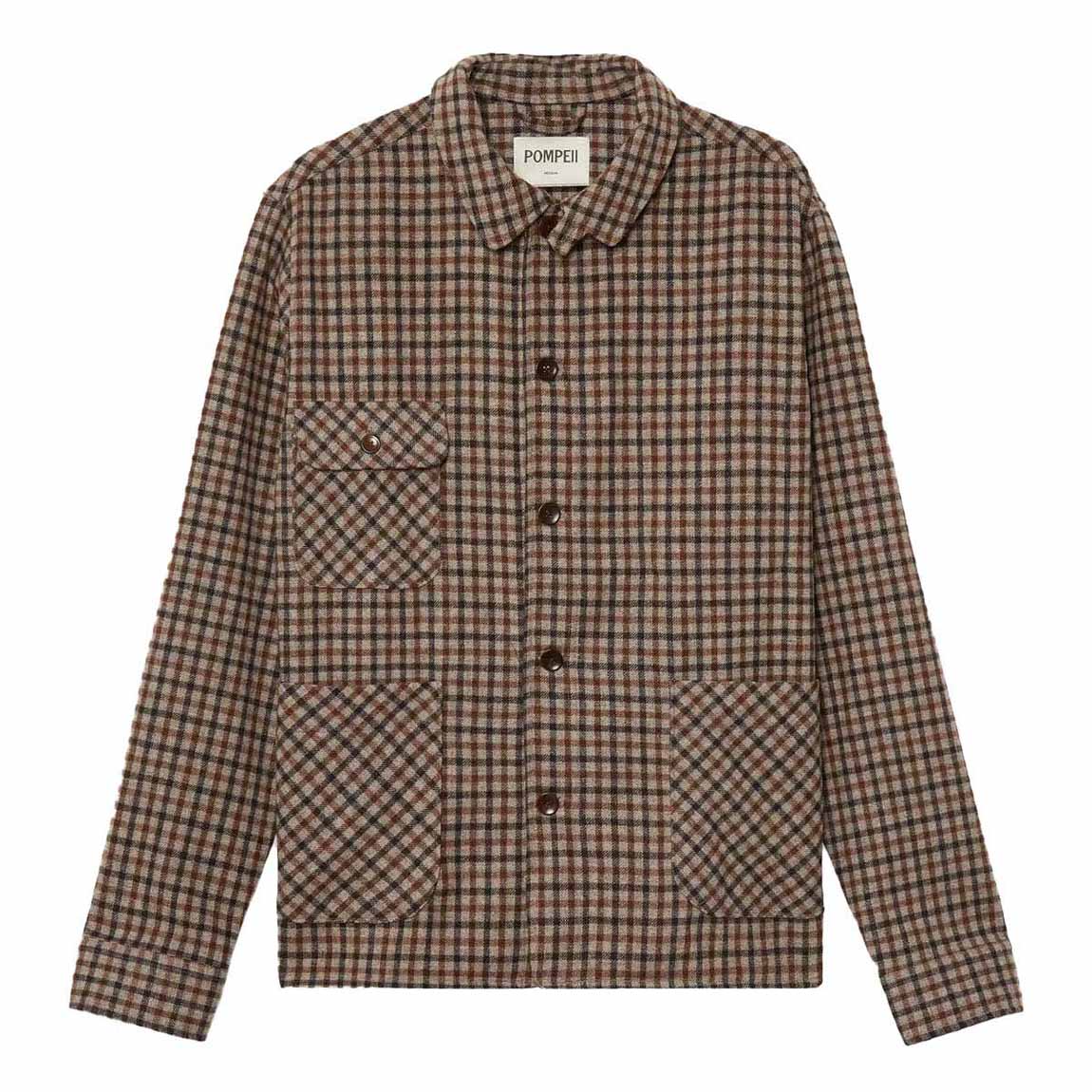 POMPEII Check Wool Chore Jacket