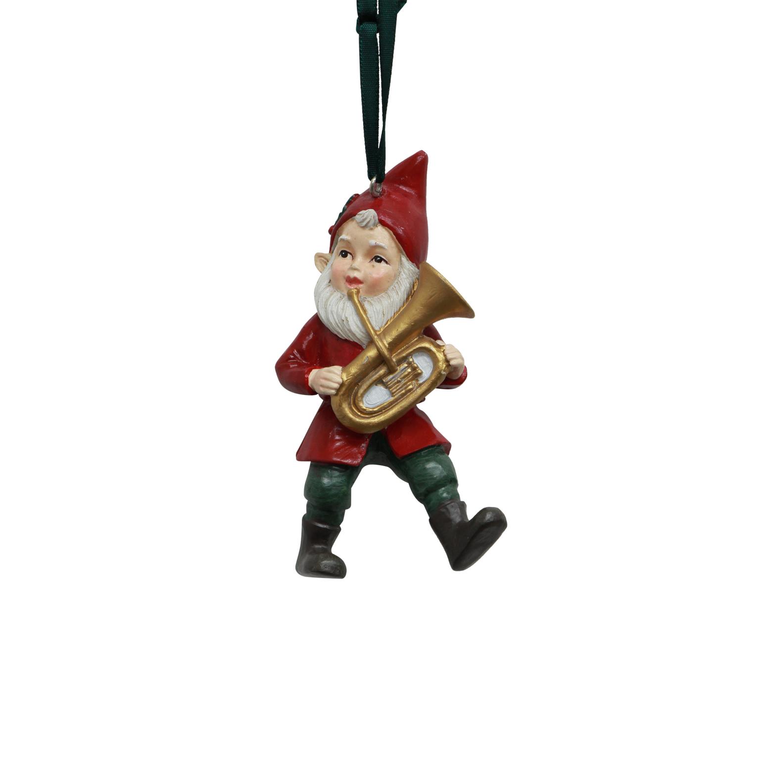 French Country Vintage Elf Playing Saxophone