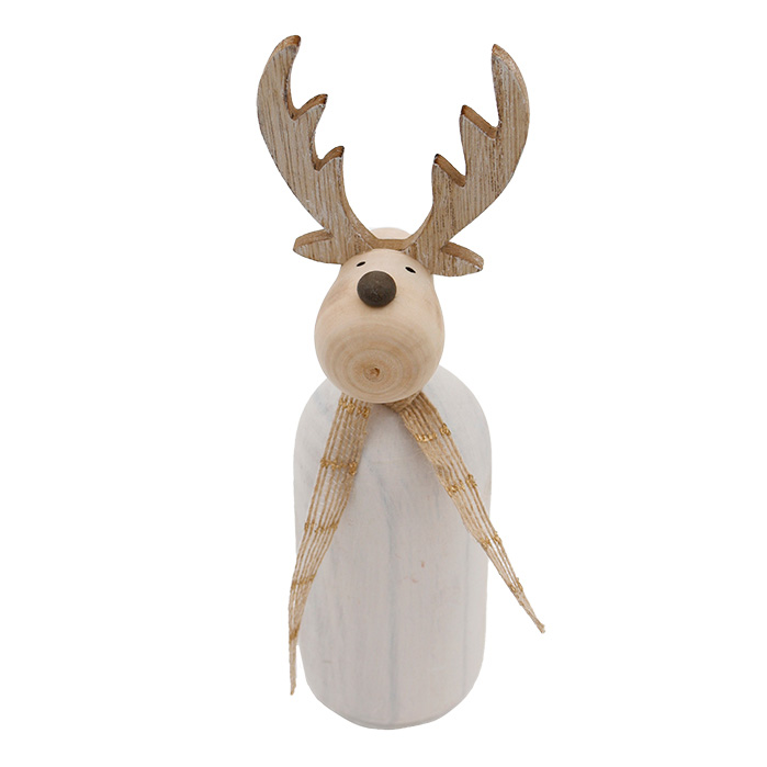 Flower Systems White Wooden Reindeer Small