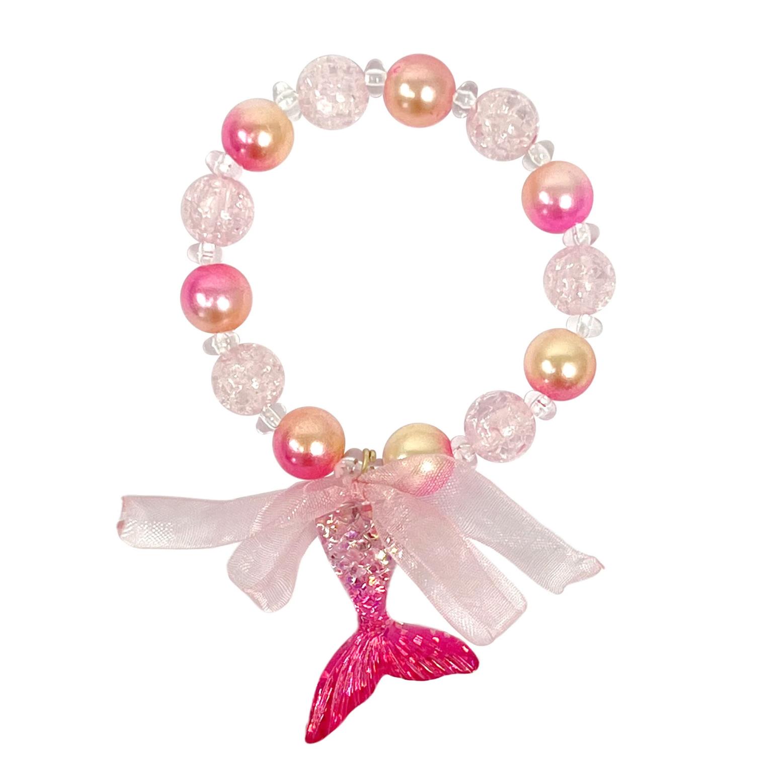 Pink Poppy Mermaid Tail Bracelet