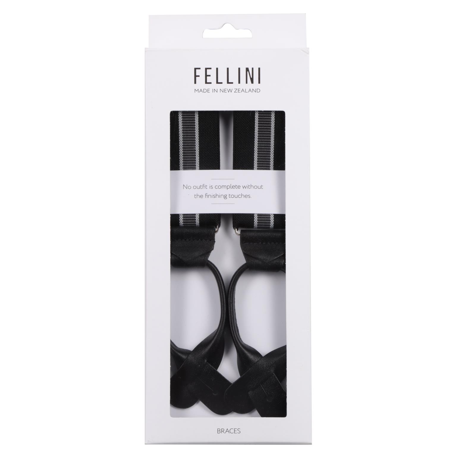 Fellini Fancy Button End Braces