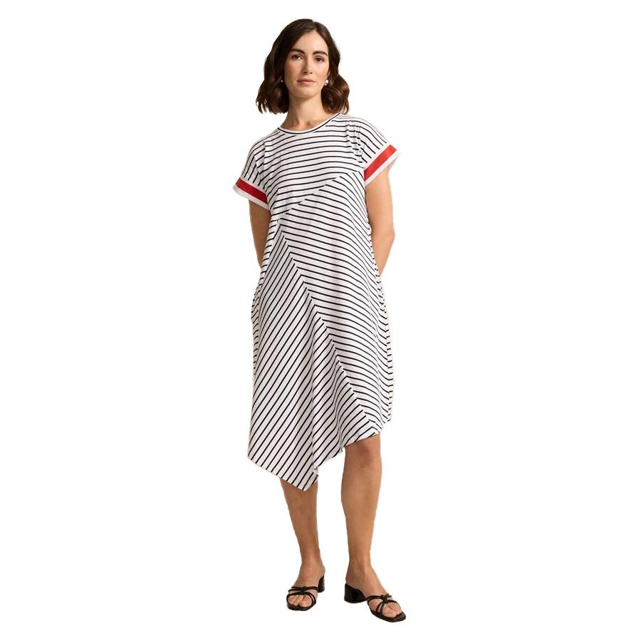 Marco Polo Spliced Stripe Dress