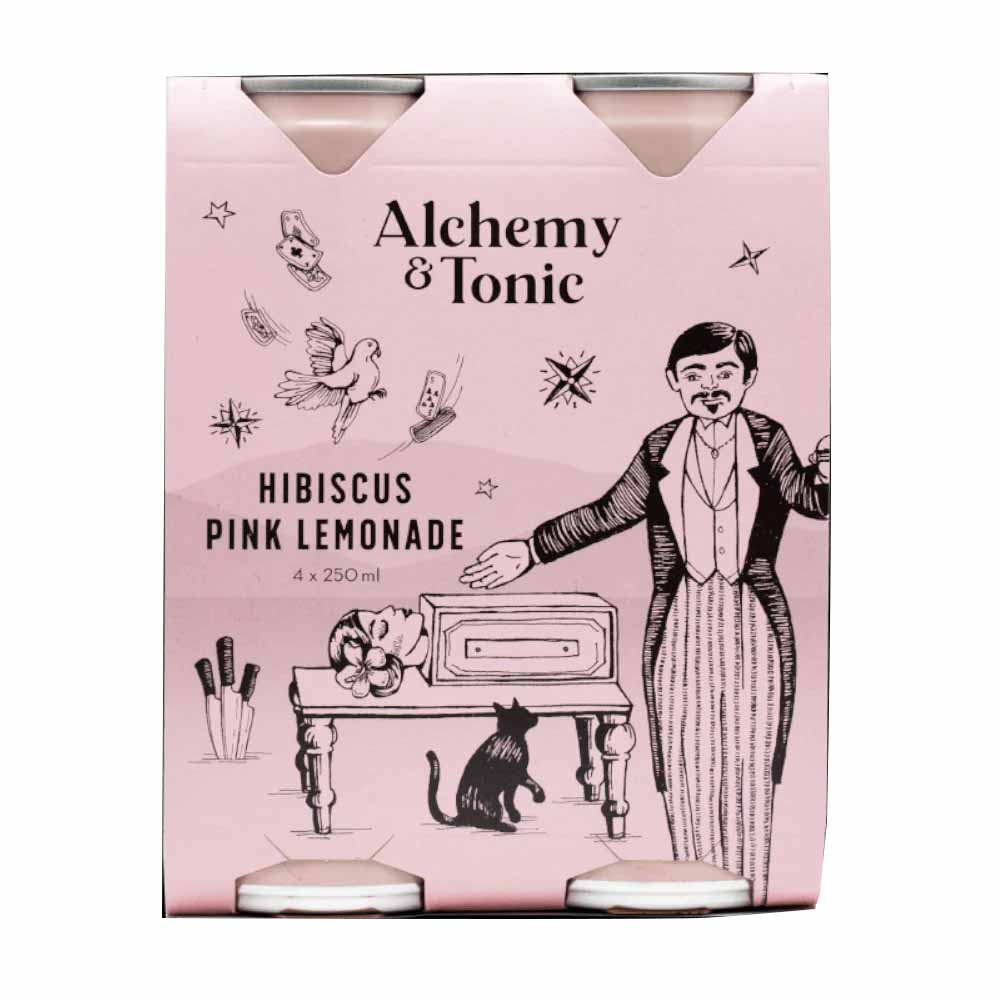 Alchemy & Tonic Hibiscus Pink Lemonade 4x250ml