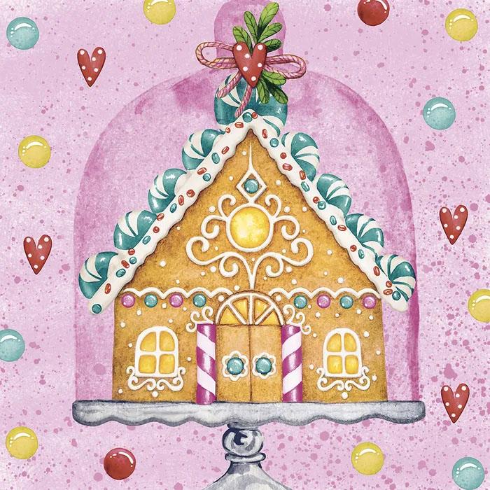 Gingerbread House Luncheon Napkin