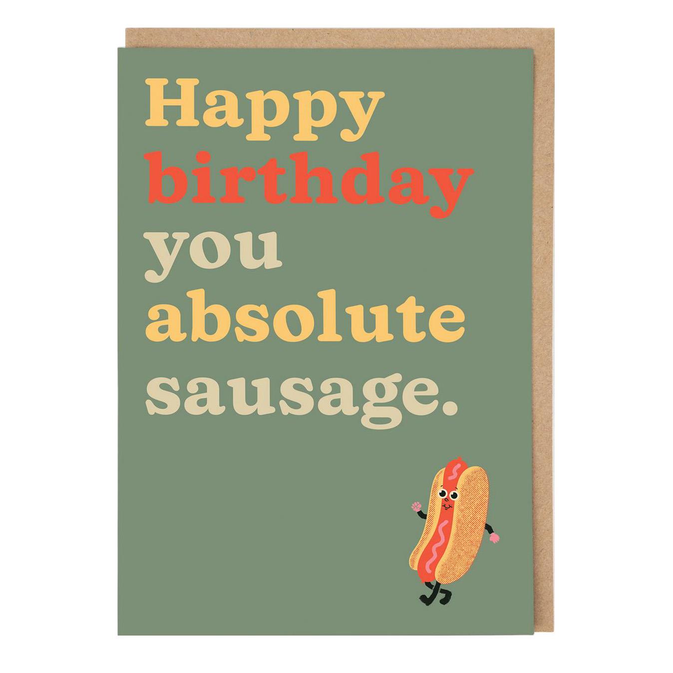 Cath Tate Birthday Sausage Card