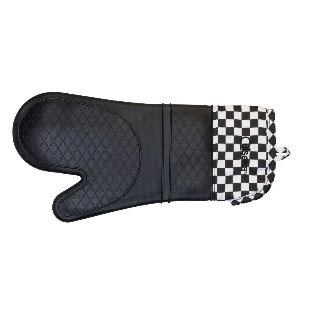 Cuisena Silicone Single Oven Glove Black/White Check