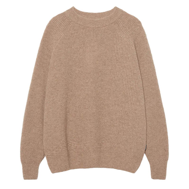 POMPEII Ribbed Beige Wool Knit Sweater